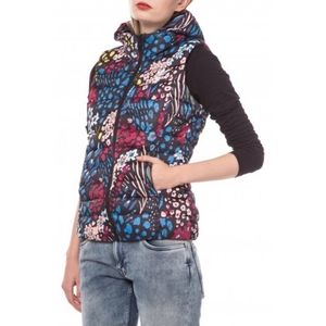 NWT Adidas Chic Street Puffer AOP Padded Floral Slim Vest Size XS